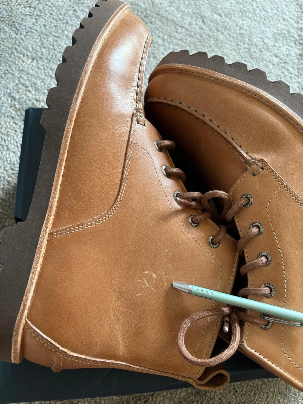 NIB Sperry Leather Newton Heritage Chukka Boots Brown Tan men’s Size 10.5